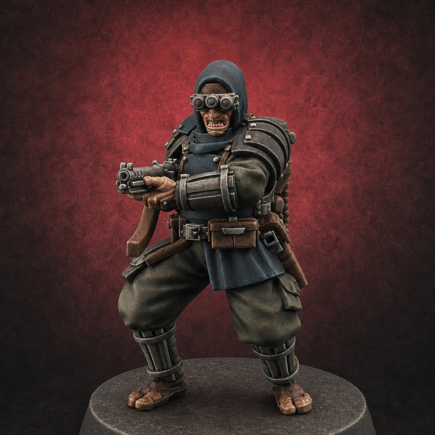 Weird War Japanese Ninja SMG Gunners C — painted concept preview (miniature supplied unpainted)