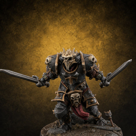 Dual Wielding Human Executioners B — painted concept preview (miniature supplied unpainted)