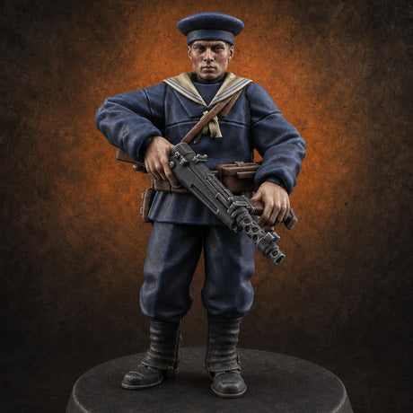 Weird War Japanese Scary SMG Gunners B — painted concept preview (miniature supplied unpainted)