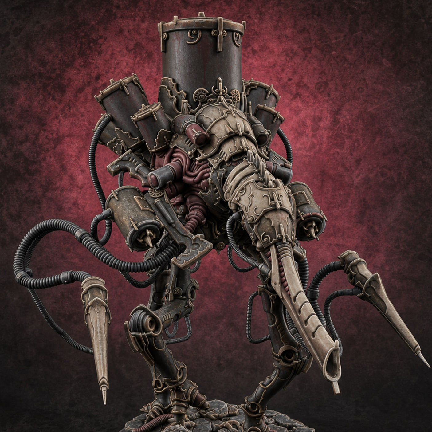 Tower Topped Tentacled Corpse Fleet Collectors B — painted concept preview (miniature supplied unpainted)