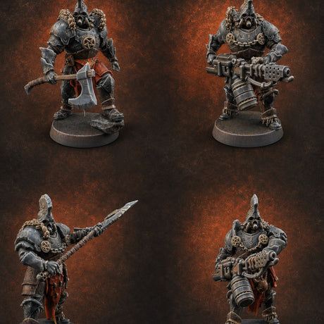 Skull Power Armored Space Warriors — painted concept preview (miniature supplied unpainted)