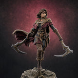 Twin Axes Spreading Human Warrior — painted concept preview (miniature supplied unpainted)