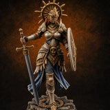 Halo Crowned Defender Aasimar Paladin Miniature for Dungeons and Dragons, Pathfinder or other TTRPGs
