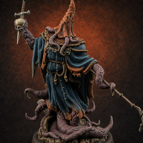 Tome Reading Staff Wielding Deep One Bishop D — painted concept preview (miniature supplied unpainted)