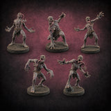 Clawing Ravenously Ghoul Pack Miniature for Dungeons and Dragons, Pathfinder or other TTRPGs