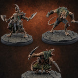Weapons Spread Wide Screeching Ratfolk — painted concept preview (miniature supplied unpainted)