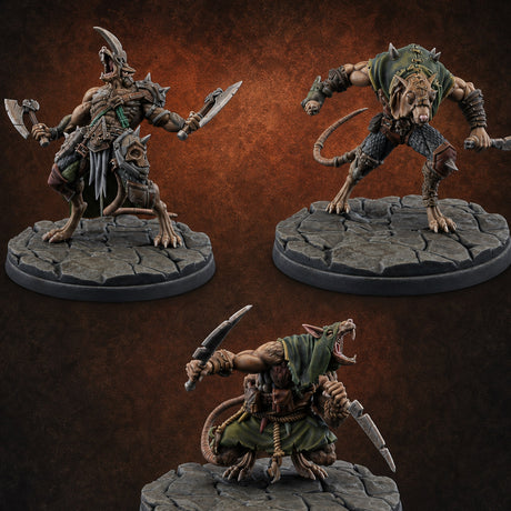 Weapons Spread Wide Screeching Ratfolk — painted concept preview (miniature supplied unpainted)