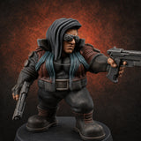 Trigger Happy Space Dwarf Thugs B — painted concept preview (miniature supplied unpainted)