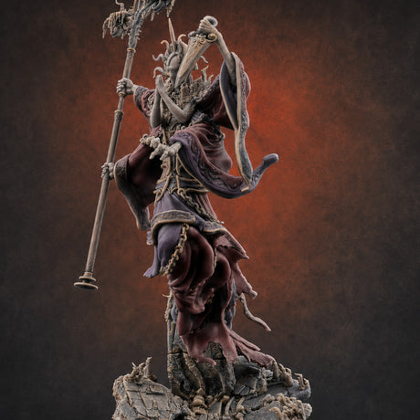 Robes Trailing Lich Shaman C — painted concept preview (miniature supplied unpainted)