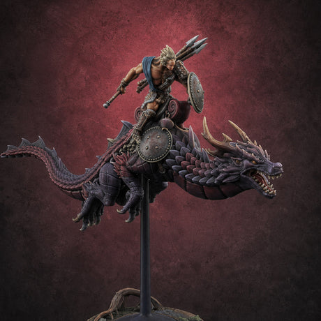 Saddle Riding Hadozee Dragon Riders A Miniature for Dungeons and Dragons, Pathfinder or other TTRPGs