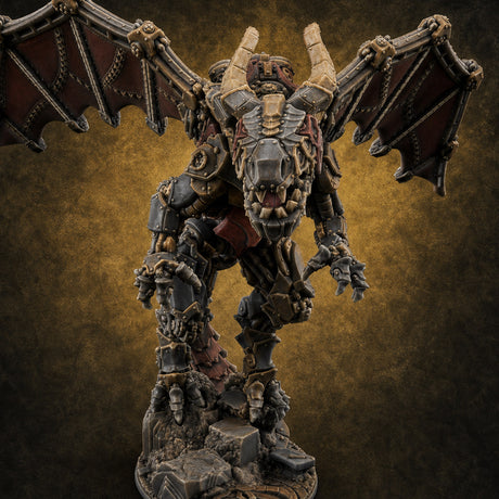 Wings Spread Wide Steam Dragon Lord — painted concept preview (miniature supplied unpainted)