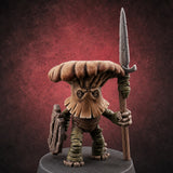 Spore Spearing Mushroom Warrior C Miniature for Dungeons and Dragons, Pathfinder or other TTRPGs