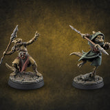 Spear Thrusting Kobold Spear Fighters Miniature for Dungeons and Dragons, Pathfinder or other TTRPGs
