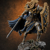 Windswept Guarding Human Paladin Miniature for Dungeons and Dragons, Pathfinder or other TTRPGs