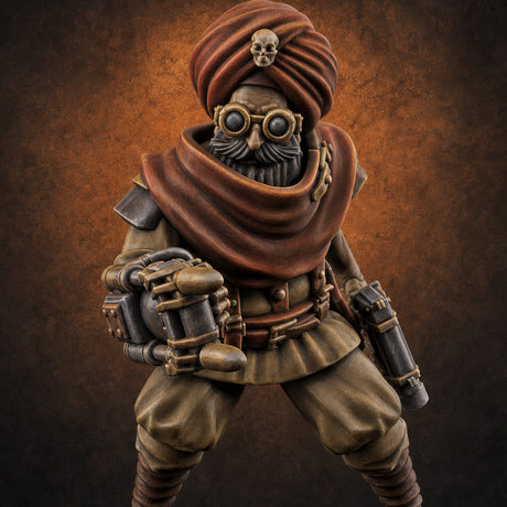 Weird War Desert Sikh Raiders — painted concept preview (miniature supplied unpainted)