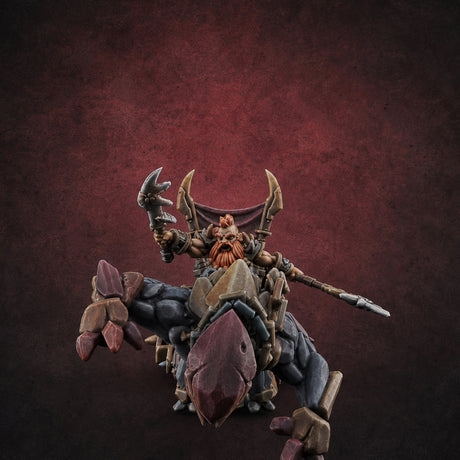 Storming Forward Dwarf Siege Troops A — painted concept preview (miniature supplied unpainted)