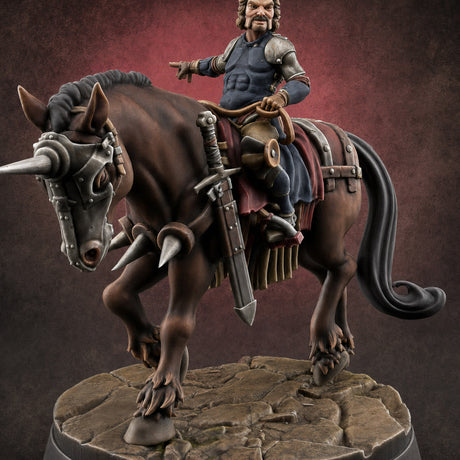 Regal Rider Commanding Noble Miniature for Dungeons and Dragons, Pathfinder or other TTRPGs