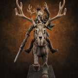 Antlered Cavalry Charging Wild Hunt Rider H — painted concept preview (miniature supplied unpainted)