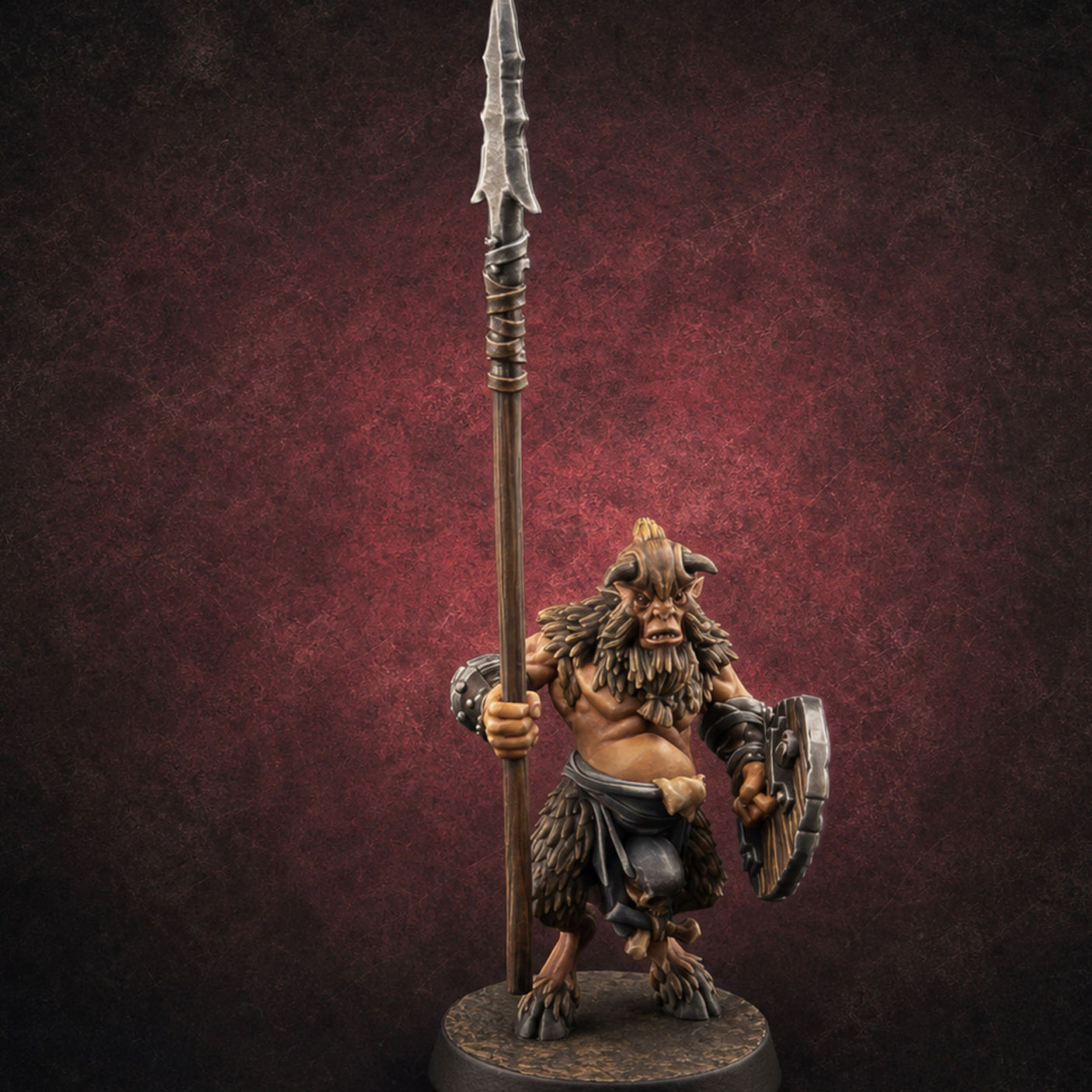 Horn Blowing Rally Satyr Warband E Miniature for Dungeons and Dragons, Pathfinder or other TTRPGs