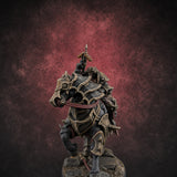 Ornate Saddle Towering Knight Rider A — painted concept preview (miniature supplied unpainted)