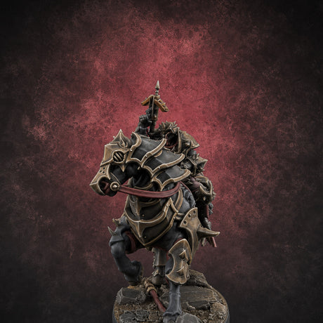 Ornate Saddle Towering Knight Rider A Miniature for Dungeons and Dragons, Pathfinder or other TTRPGs