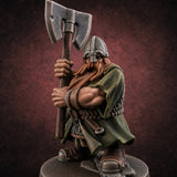 Rock Standing Dwarf Warrior — painted concept preview (miniature supplied unpainted)