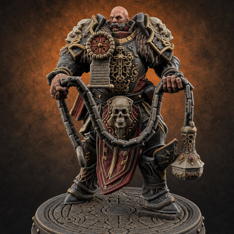 The Unseeing Holy Paladin Order O — painted concept preview (miniature supplied unpainted)