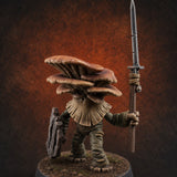 Spore Spearing Mushroom Warrior A Miniature for Dungeons and Dragons, Pathfinder or other TTRPGs