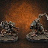 Staff Wielding Fangs Ratfolk — painted concept preview (miniature supplied unpainted)