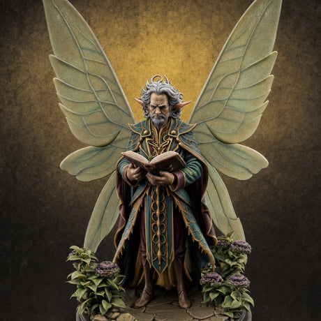 Scripture Clutching Fey Lord — painted concept preview (miniature supplied unpainted)