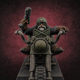 Hands In The Air Space Dwarf Bikers C — painted concept preview (miniature supplied unpainted)