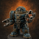 Fully Armoured Space Dwarf Troopers D — painted concept preview (miniature supplied unpainted)