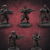 Locked And Loaded Cyber Ninjas — painted concept preview (miniature supplied unpainted)