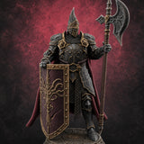 Halberd Hoisting Shield Bearing Human Knight — painted concept preview (miniature supplied unpainted)
