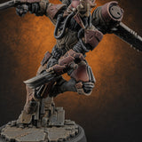 Gun Toting Leaping Warforged Trooper C — painted concept preview (miniature supplied unpainted)