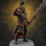 Blade Raised Chinese Style Human General — painted concept preview (miniature supplied unpainted)