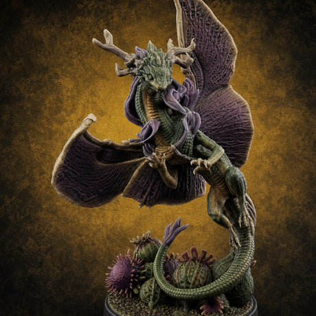 Stretching  Faerie Dragons A — painted concept preview (miniature supplied unpainted)