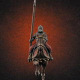 Charging Forward Mounted Human Lancers B — painted concept preview (miniature supplied unpainted)