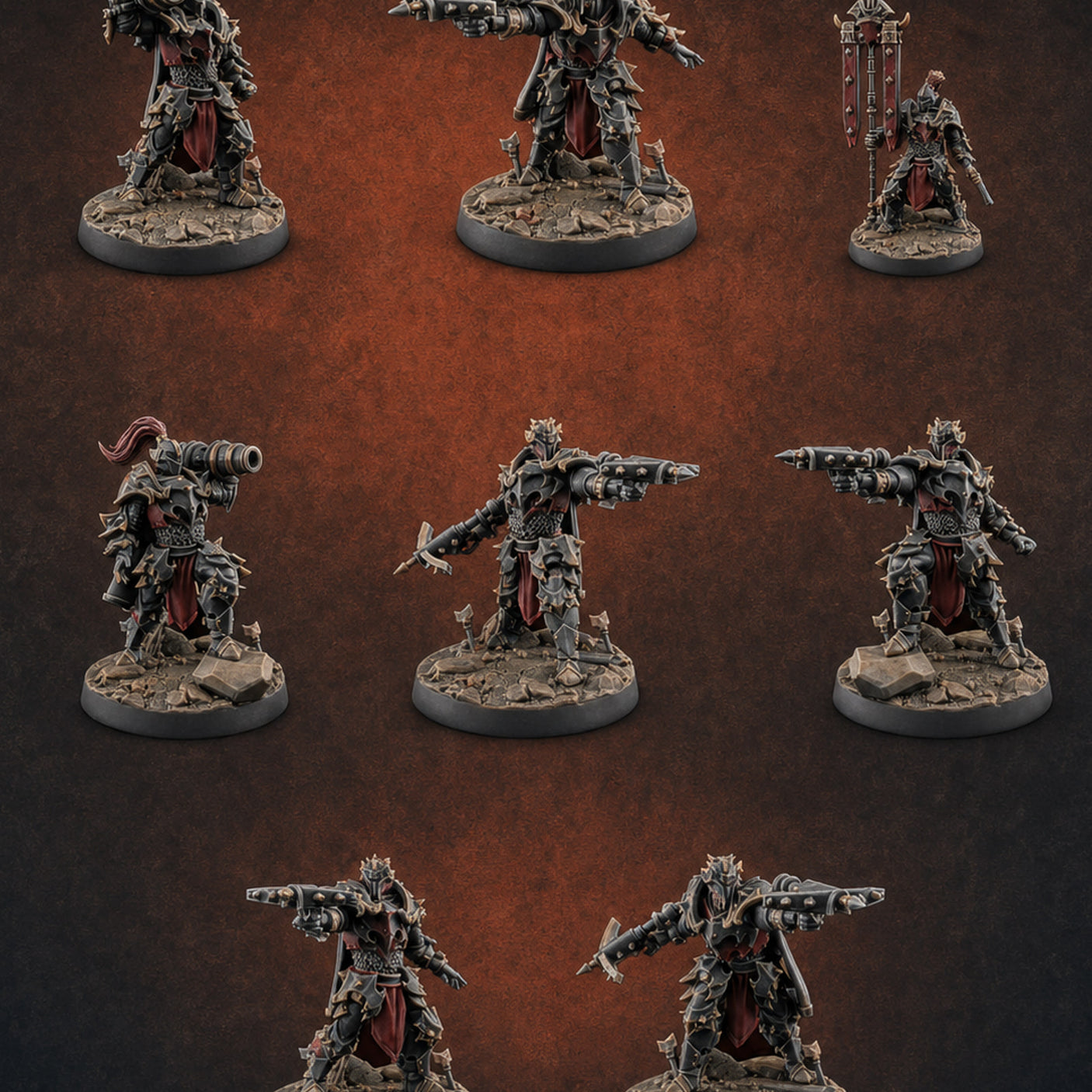 Cannon Crowned Sentinels — painted concept preview (miniature supplied unpainted)