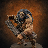 Club Swinging Brutish Ogre B Miniature for Dungeons and Dragons, Pathfinder or other TTRPGs