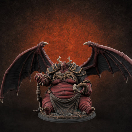 Wings Spread Wide Demon Lord Miniature for Dungeons and Dragons, Pathfinder or other TTRPGs