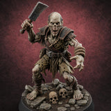 Cleaver Raised Hungry Zombie Brute — painted concept preview (miniature supplied unpainted)