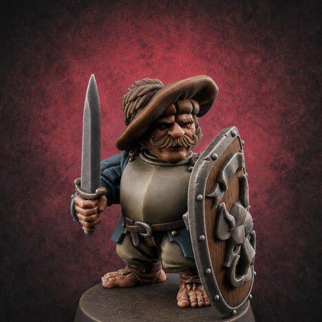 Defending Halfling Warriors B Miniature for Dungeons and Dragons, Pathfinder or other TTRPGs