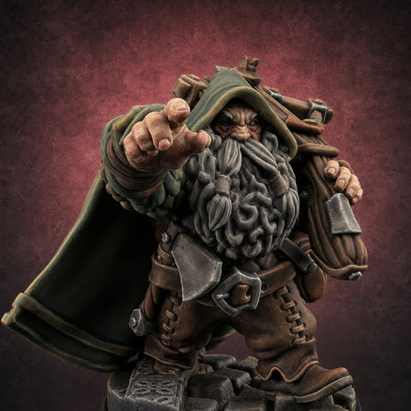 Grizzled Ranging Dwarf Rangers — painted concept preview (miniature supplied unpainted)
