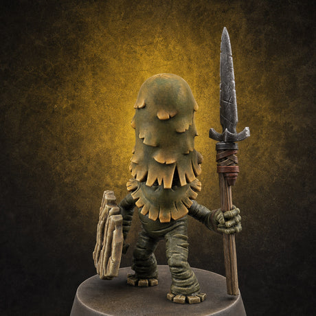 Spore Spearing Mushroom Warrior E Miniature for Dungeons and Dragons, Pathfinder or other TTRPGs
