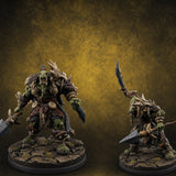 Spikes Bristling Aggressive Orc Hunters — painted concept preview (miniature supplied unpainted)