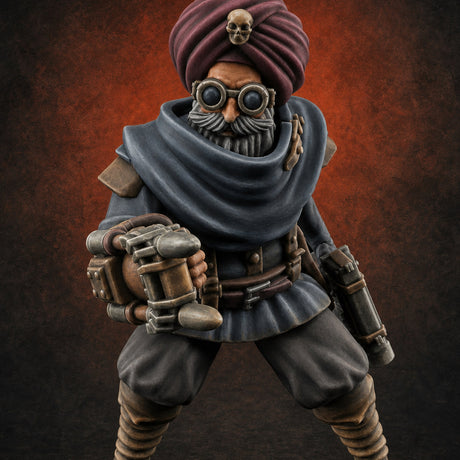 Weird War Desert Sikh Raiders A — painted concept preview (miniature supplied unpainted)