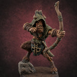 Nocking And Loosing Satyr Archer D Miniature for Dungeons and Dragons, Pathfinder or other TTRPGs