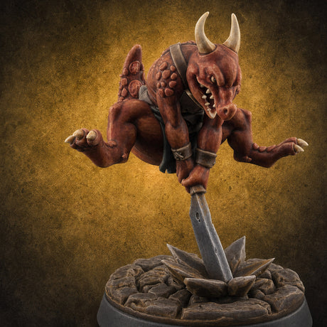 Scrapping And Clawing Kobold Warrior C Miniature for Dungeons and Dragons, Pathfinder or other TTRPGs