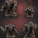 Fully Armoured Space Dwarf Troopers — painted concept preview (miniature supplied unpainted)